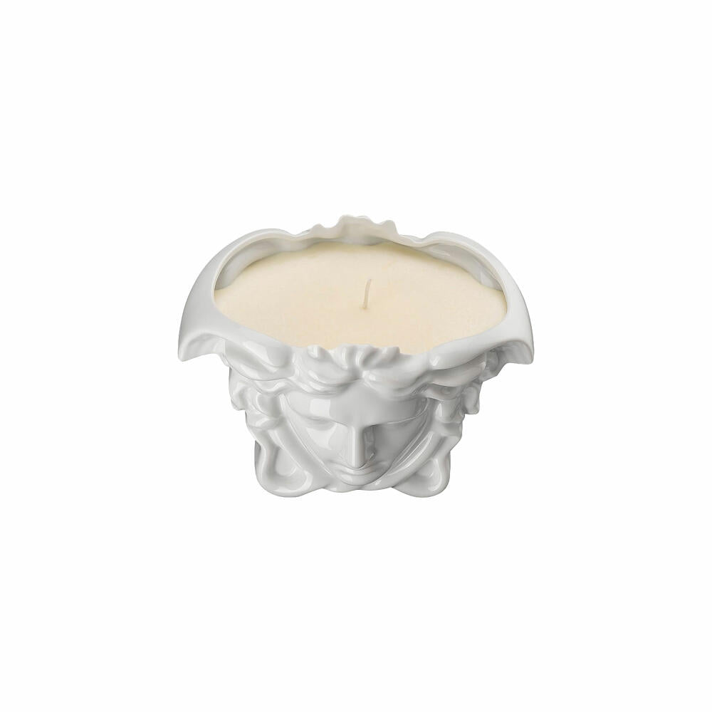 Rosenthal Versace Tischlicht mit Duftwachs Medusa Grande White, Materialmix, 13.5 cm, 14493-800001-24871
