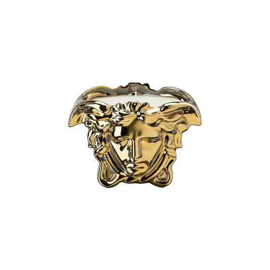 Rosenthal Versace Tischlicht mit Duftwachs Medusa Grande Gold, Materialmix, 13.5 cm, 14493-426157-24871