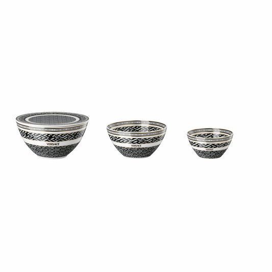 Rosenthal Versace Bowl-Set 4-tlg. La Greca Signature Black, Porzellan, 19335-403765-28718