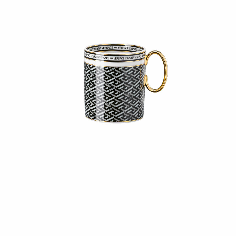 Rosenthal Versace La Greca Signature Black mug, porcelain, 300 ml, 19335-403765-15505