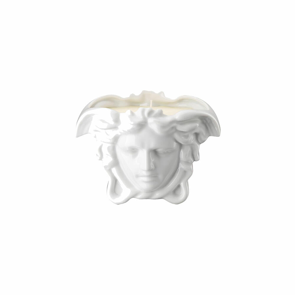 Rosenthal Versace Tischlicht mit Duftwachs Medusa Grande White, Materialmix, 13.5 cm, 14493-800001-24871