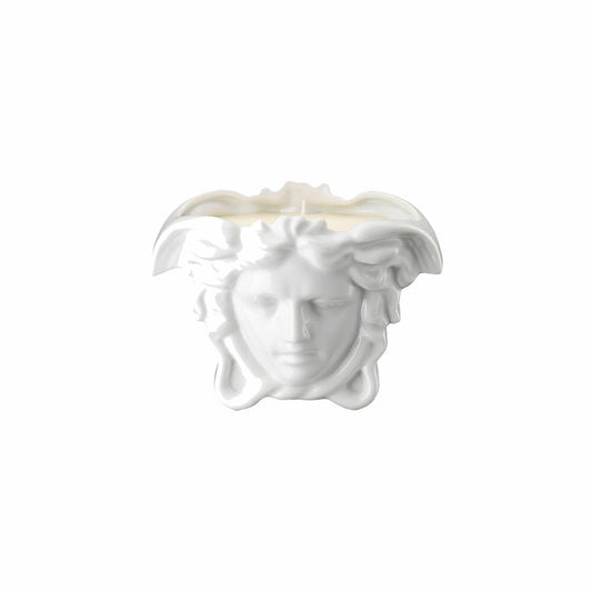 Rosenthal Versace Tischlicht mit Duftwachs Medusa Grande White, Materialmix, 13.5 cm, 14493-800001-24871