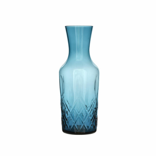 Lyngby Glass Water Carafe Sorrento, Jug, Carafe, Glass, Blue, 1 L, 32756