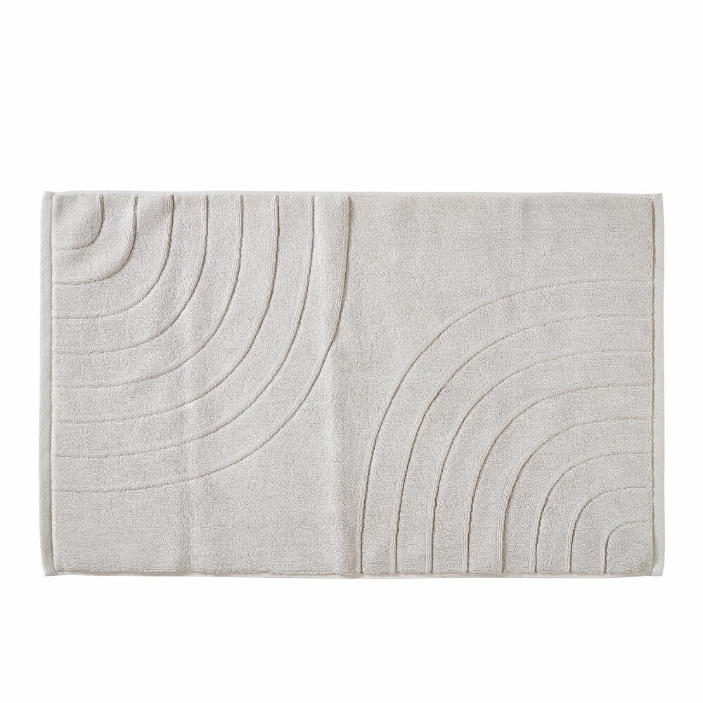 Zone Denmark Bath Mat Time Soft Grey, 100% Cotton, Grey, 50 x 80 cm, 33909