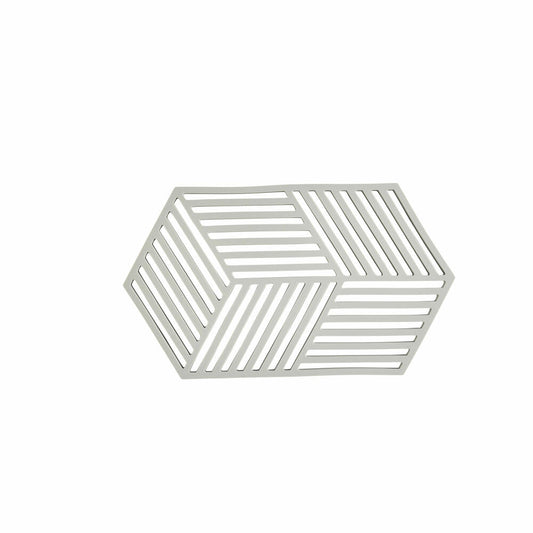 Zone Denmark Coaster Hexagon Warm Grey, Silicone, Grey, 24 cm, 31612