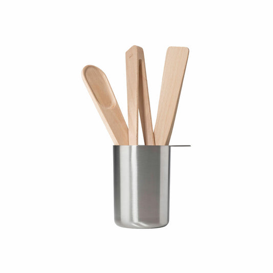 Zone Denmark Kitchen Utensil Set Singles 4-piece, stainless steel, beech wood, natural, 32878