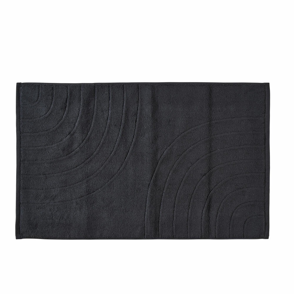 Zone Denmark Bath Mat Time Black, 100% Cotton, Black, 50 x 80 cm, 33911