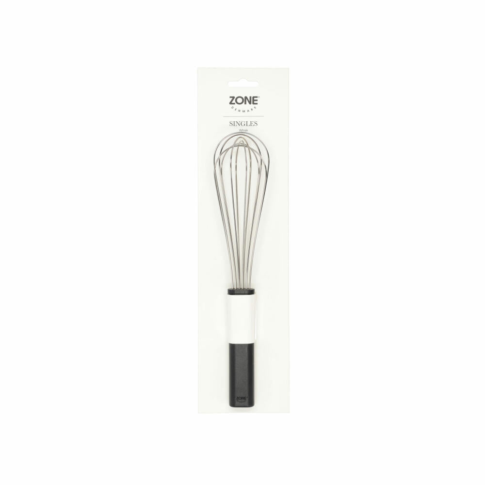Zone Denmark Whisk Singles Black, PP plastic, stainless steel, black, 28 cm, 29629