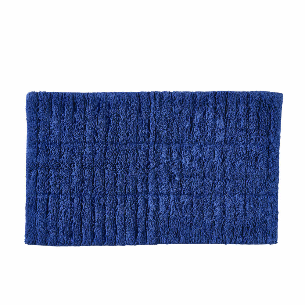 Zone Denmark bath mat Tiles Indigo Blue, 100% cotton, blue, 50 x 80 cm, 31574