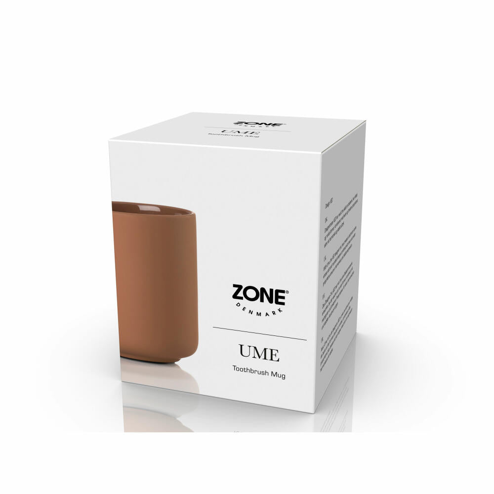 Zone Denmark Toothbrush Cup Ume Terracotta, Toothbrush Cup, Stoneware, Red, 31544