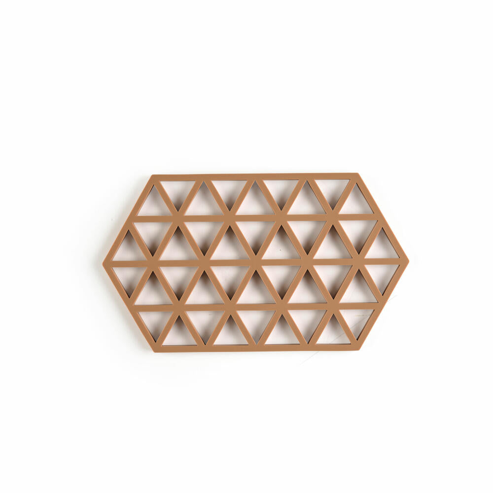 Zone Denmark Coaster Triangles Light Terracotta, Silicone, Red, 24 cm, 31608