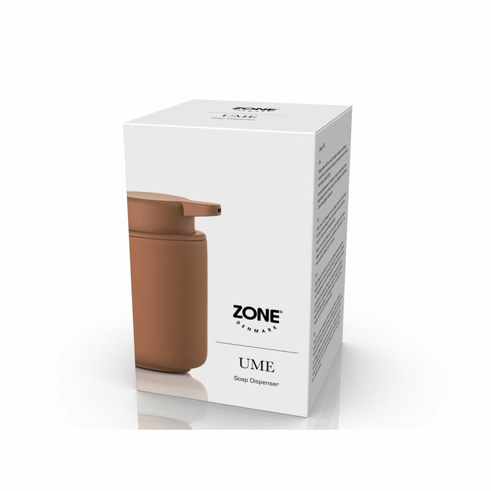 Zone Denmark Seifenspender Ume Terracotta, Steinzeug, ABS, Rot, 250 ml, 31543