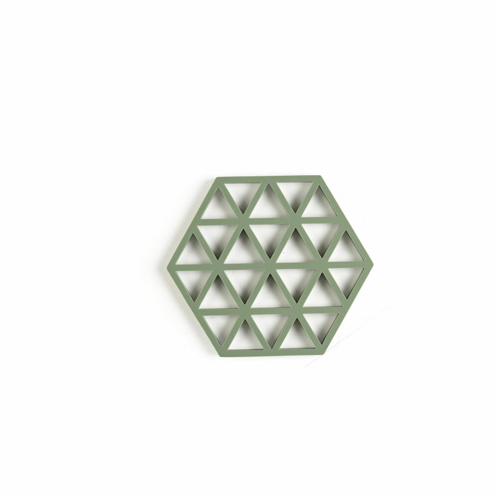 Zone Denmark Coaster Triangles Rosemary, Silicone, Green, 16 x 14 cm, 31603