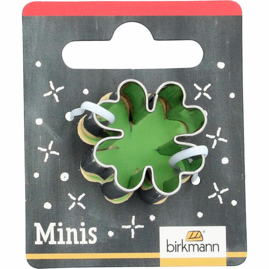 Birkmann Mini Cookie Cutter Cloverleaf, Cookie Cutter, Cookie Mold, Biscuit, Cookies, Stainless Steel, 2.5 cm, 152731