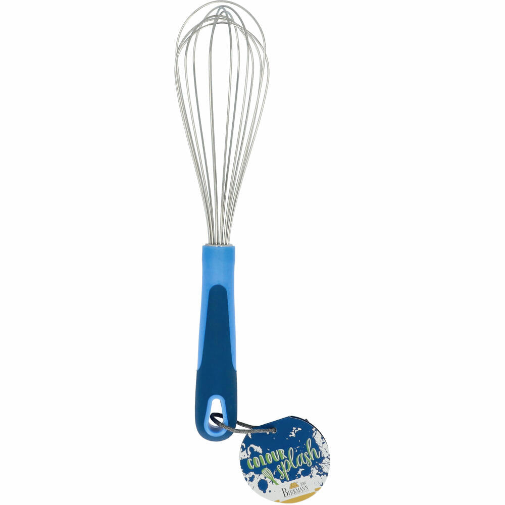 Birkmann Colour Kitchen whisk, mixing whisk, whipping whisk, stainless steel / plastic, blue, 27 cm, 422414