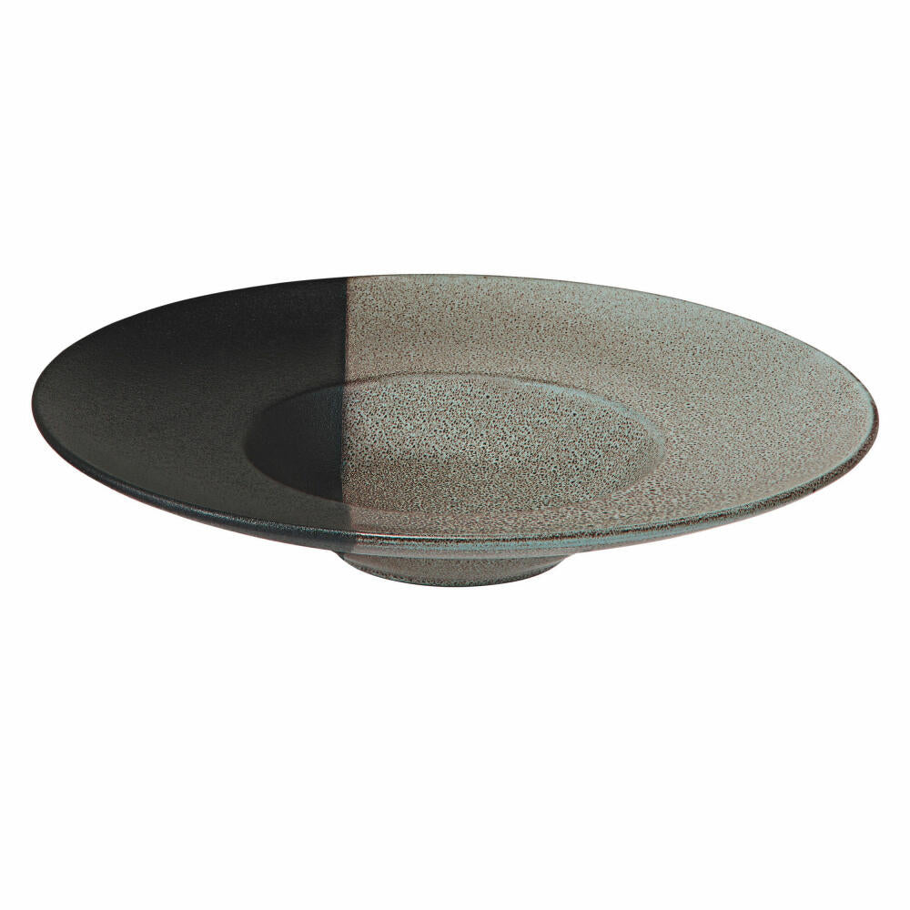 Maxwell &amp; Williams Umi deep plate, soup plate, porcelain, grey-black, 28 cm, AX0580