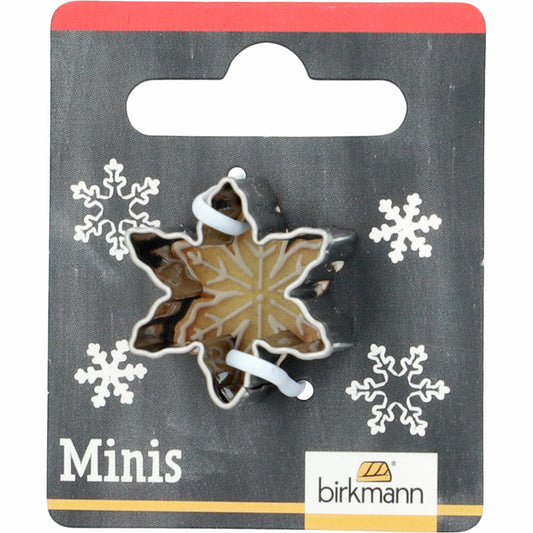 Birkmann Mini Cookie Cutter Snowflake, Cookie Cutter, Cookie Mold, Biscuit, Stainless Steel, 2.2 cm, 152977