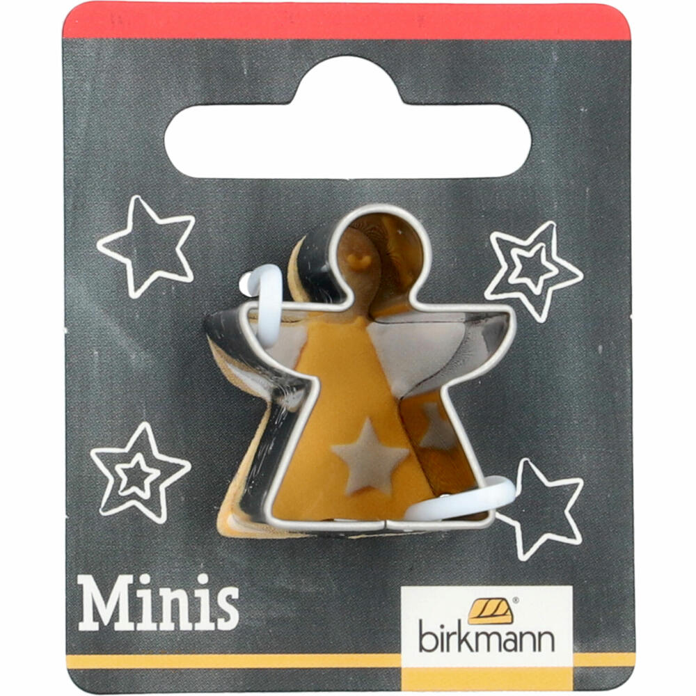 Birkmann Mini Cookie Cutter Angel, Cookie Cutter, Cookie Mold, Biscuit, Stainless Steel, 2.7 cm, 152939