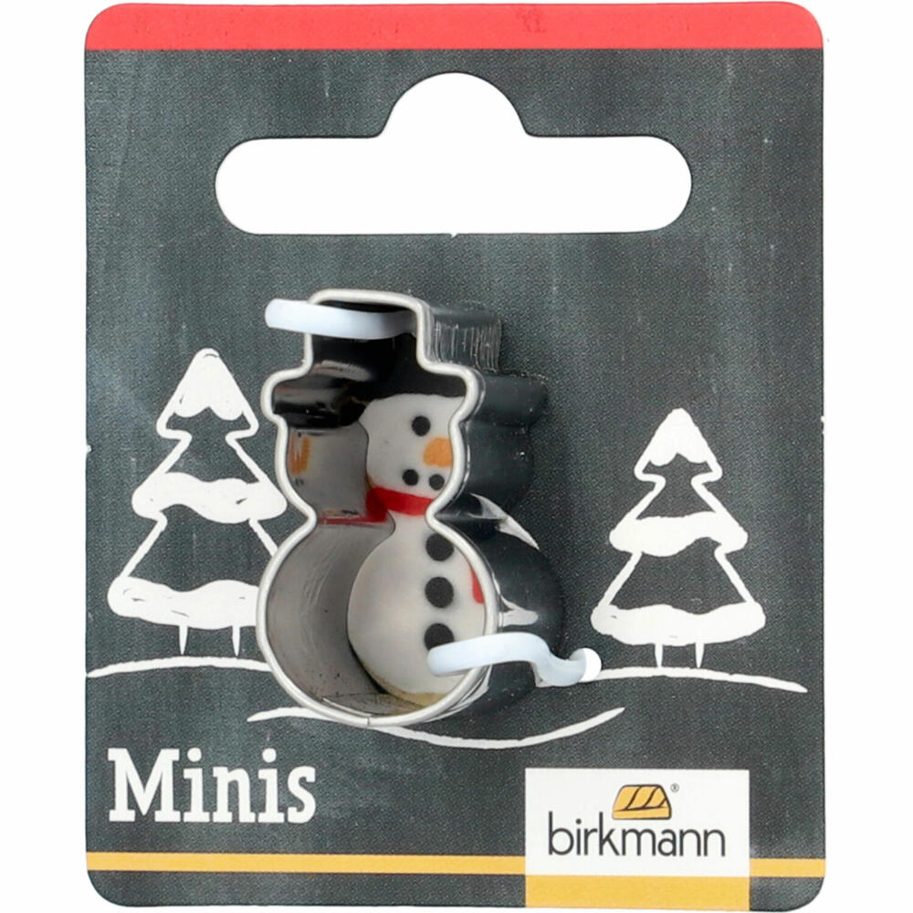 Birkmann Mini Cookie Cutter Snowman, Cookie Cutter, Cookie Mold, Biscuit, Stainless Steel, 2.7 cm, 152922