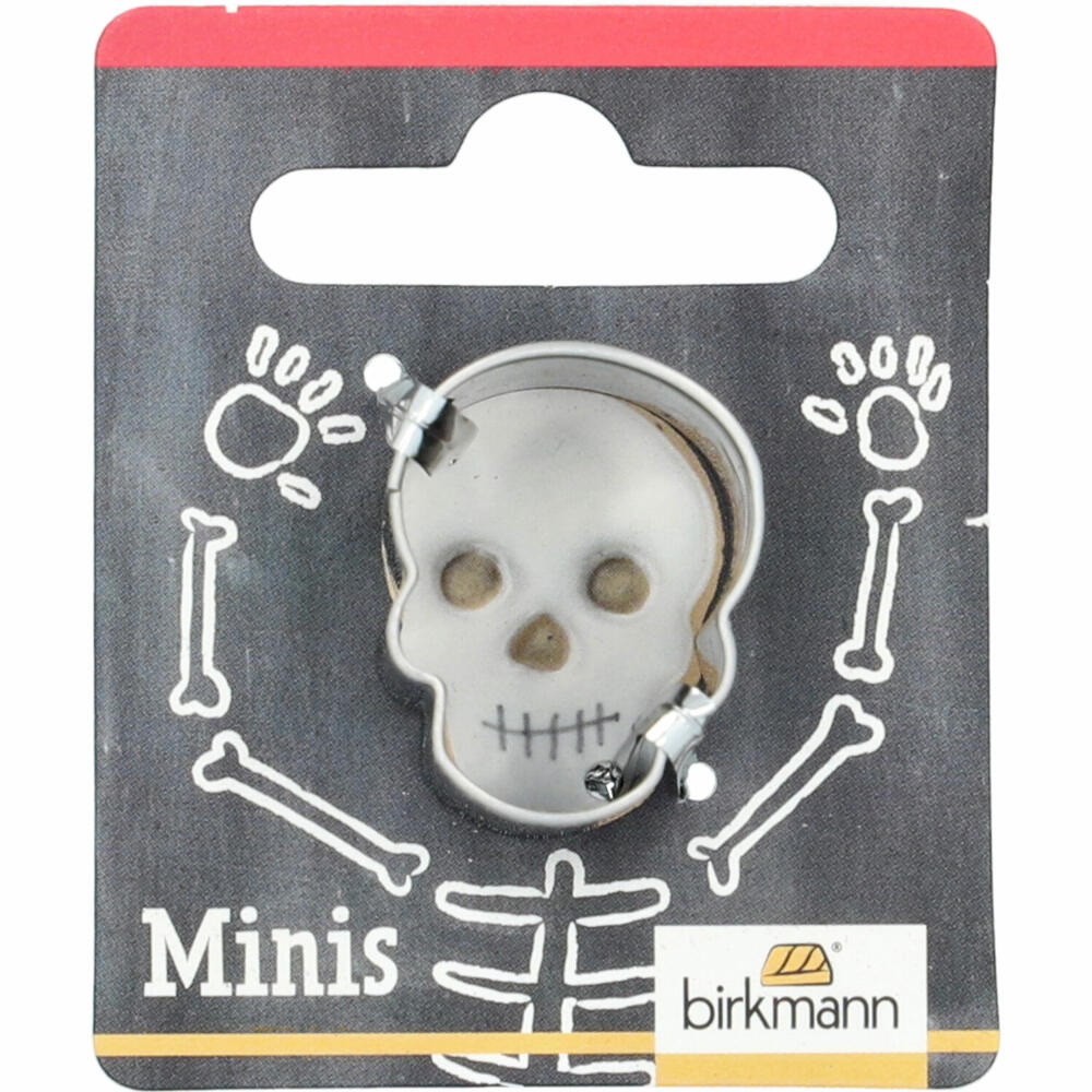 Birkmann mini cookie cutter skull, cookie cutter, cookie shape, biscuit, cookies, stainless steel, 2.5 cm, 152809