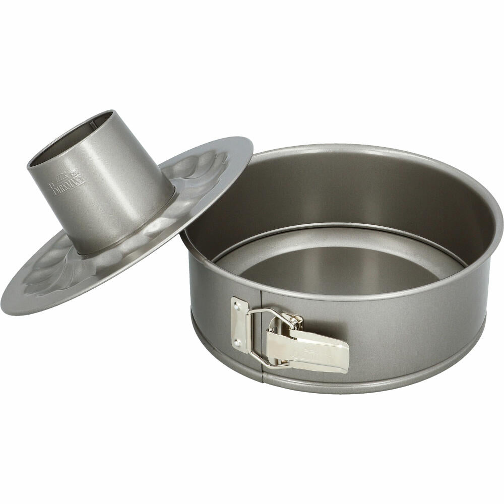 Birkmann Bakers Best springform pan with two bases, cake pan, baking pan, cake baking pan, carbon steel, Ø 24 cm, 886216