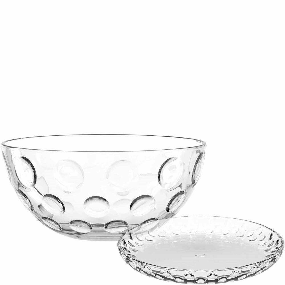 Leonardo Schale / Teller CUCINA OPTIC, 5-tlg., Schüssel, Dessertteller, Glas, 066356