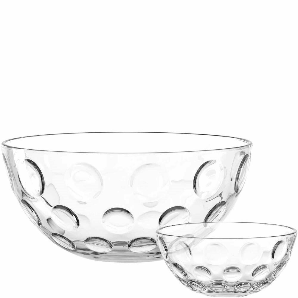 Leonardo Schalenset L CUCINA OPTIC, 5-tlg., Schale, Schüssel, Salatschale, Glas, 066354