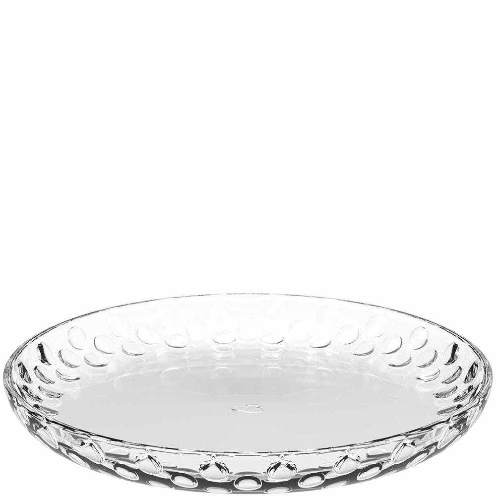 Leonardo Teller CUCINA OPTIC, 4er Set, Glasteller, Speiseteller, Desserteller, Glas, 18 cm, 066353