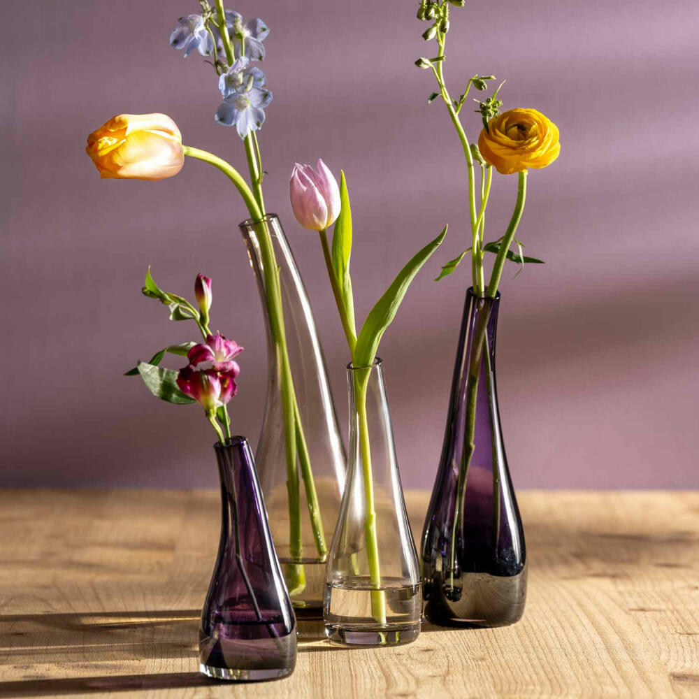 Leonardo Vase LUMINOSA, Blumenvase, Dekovase, Tischvase, Glas, Taupe, – Ambiente3000