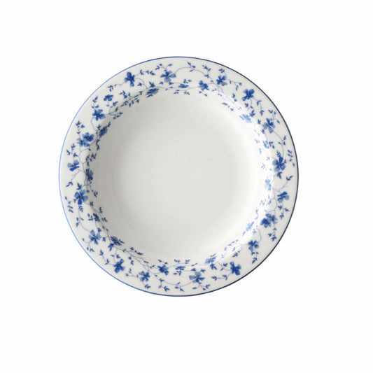 Rosenthal Form 1382 Suppenteller, Suppen Teller, Porzellanteller, Blaublüten, Porzellan, 23 cm, 41382-607671-10123