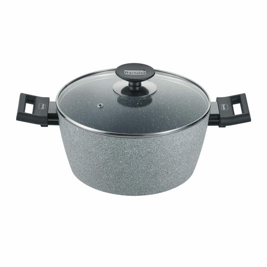 Berndes Alu Induction Special Edition cooking pot, with glass lid, handle pot, induction, aluminum, Ø 24 cm, 0019572052