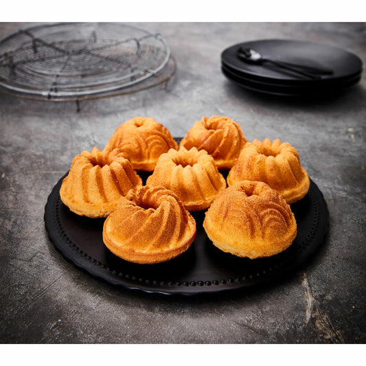 Birkmann Contoura Violet, Gugelhupfblech, für 12 Stück, Backform, Backblech, Kuchenbackform, Aluguss, 28.5 x 39.5 cm, 887077