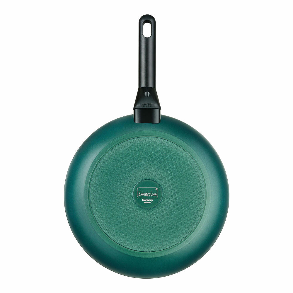 Berndes Eco Recycle+ sauté pan, with glass lid, pan, recycled aluminum, green, Ø 28 cm, 0011695411