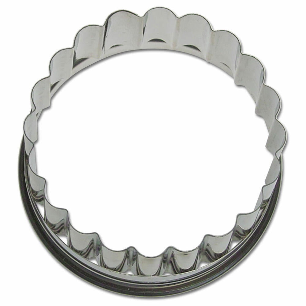 Städter Linzer cookie cutter Linzer with outer ring, cookie cutter, cookie mold, biscuit, cookies, stainless steel, Ø 9 cm, 956224