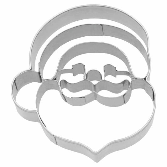 Birkmann cookie cutter Santa Claus head, with internal embossing, cookie cutter, cookie shape, biscuit, cookies, stainless steel, 6 cm, 199002