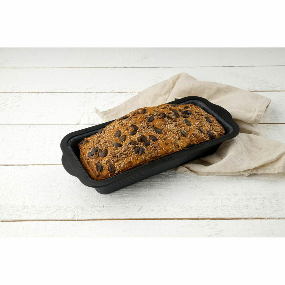 Fackelmann Zenker bread baking pan Excellence, silicone baking pan, nylon, black, 32 x 14 cm, 43572