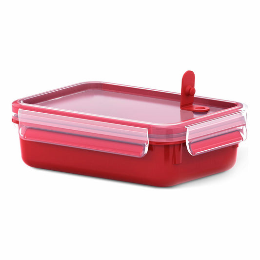 Emsa Clip &amp; Micro microwave container, freezer container, container, freshness box, clip box, plastic, red, 800 ml, 517772