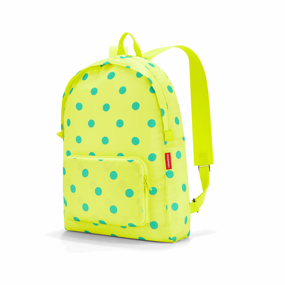 reisenthel mini maxi backpack, shopping bag, shopping bag, bag, lemon dots, 14 l, AP2025