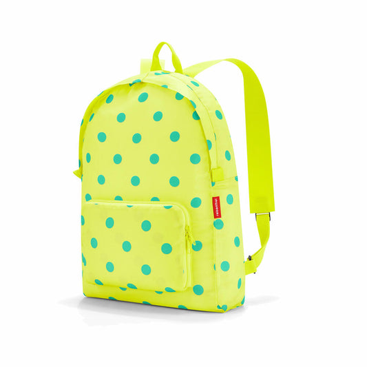 reisenthel mini maxi backpack, shopping bag, shopping bag, bag, lemon dots, 14 l, AP2025