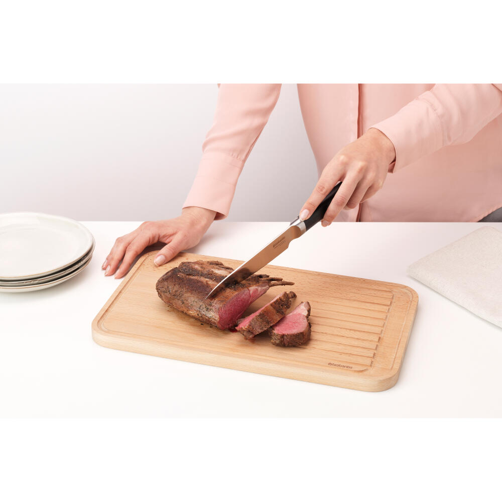 Brabantia Profile Cutting Board for Meat, Cutting Mat, Wood, 40 x 25 cm, 260704