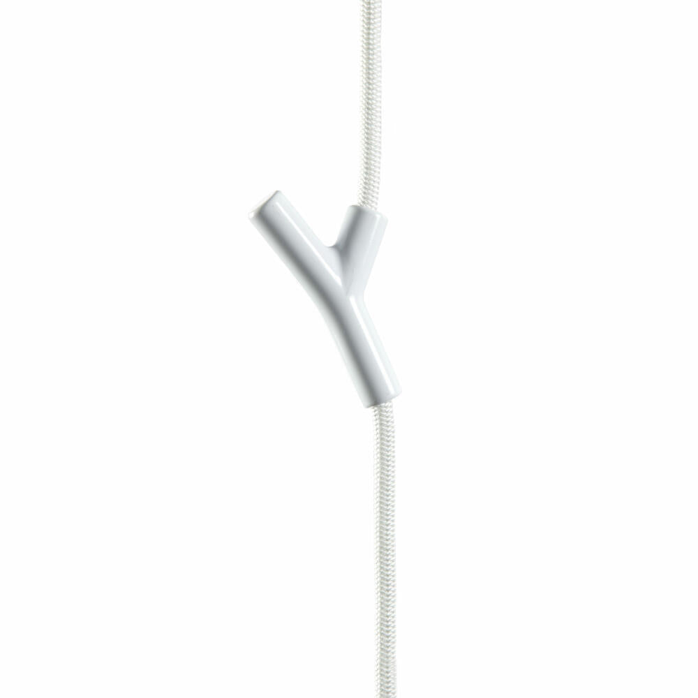 Authentics Wardrope coat rack, hanging rope coat rack, polyamide, zamak, white rope, 4 white hooks, 8085656