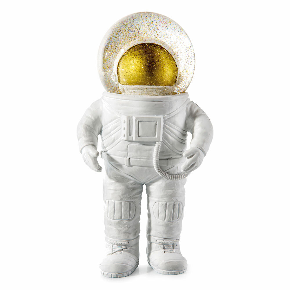 Donkey Products Summerglobe The Giant Astronaut, snow globe, glitter ball, decoration, glass, polyresin, white, golden, 30 cm, 330447