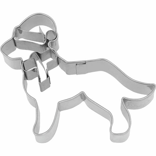 Birkmann Ausstechform Weihnachts-Retriever, mit Innenprägung, Ausstecher, Plätzchenform, Keks, Plätzchen, Edelstahl, 9 cm, 199538