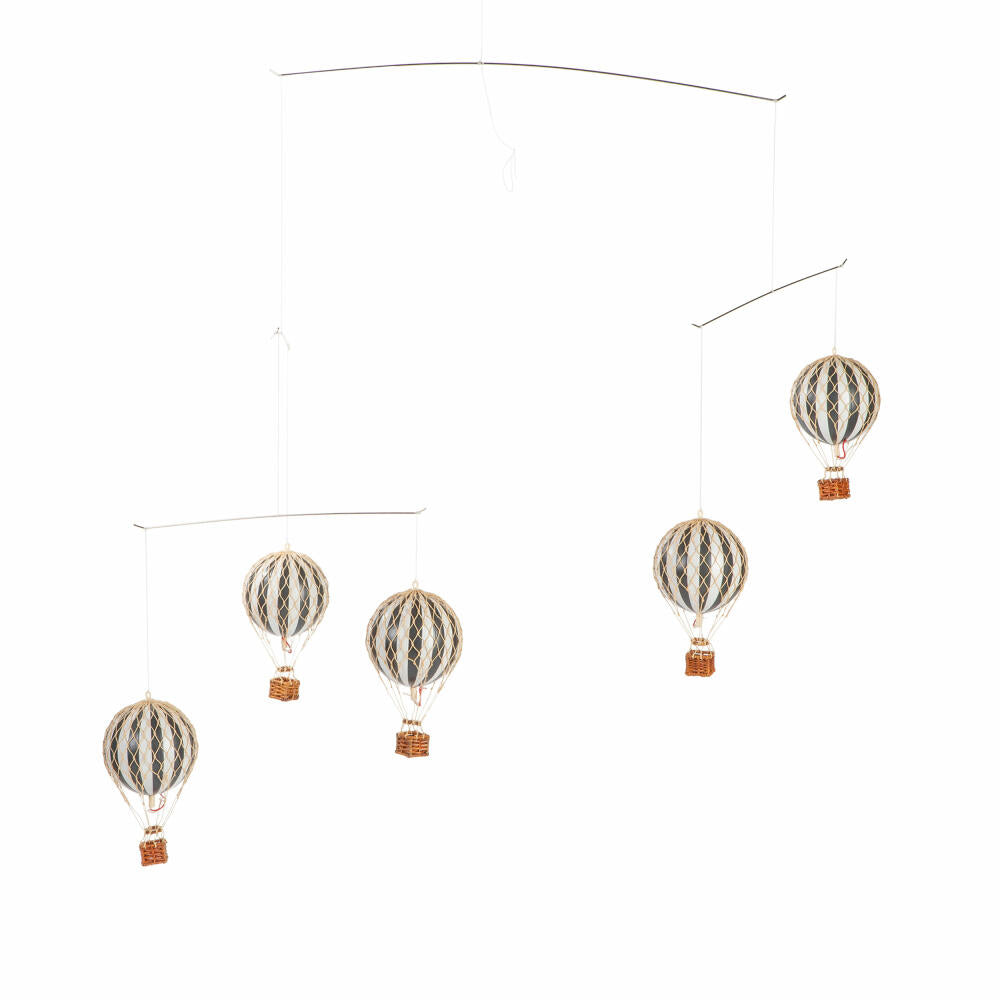 Authentic Models Mobile Flying the Skies Black White, Hanging Decoration, Balloon, Rattan / Paper / Plastic, AP133