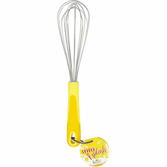 Birkmann Colour Kitchen whisk, mixing whisk, whipping whisk, stainless steel / plastic, yellow, 27 cm, 422346