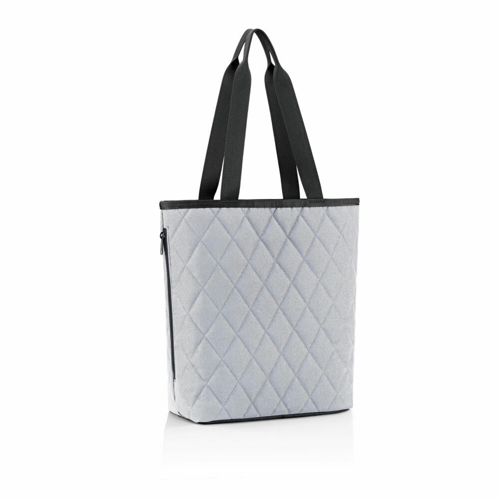 reisenthel classic shopper M, shopping bag, carrying bag, Rhombus Light Grey, 8 L, DH7060