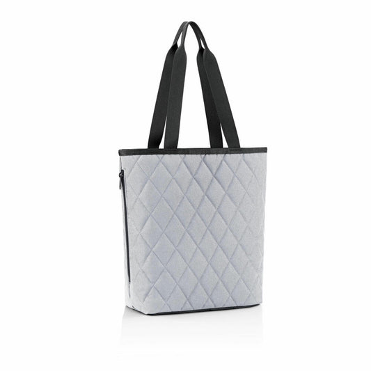 reisenthel classic shopper M, Einkaufstasche, Tragetasche, Rhombus Light Grey, 8 L, DH7060