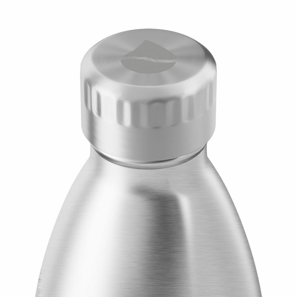 FLSK drinking bottle STNLS, insulated bottle, thermos flask, bottle, stainless steel, silver, 1 L, 1010-1000-2013