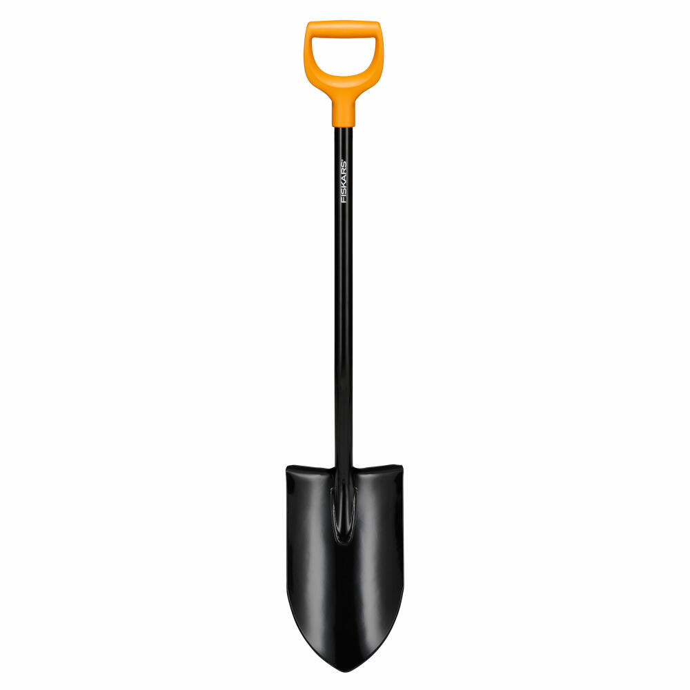 Fiskars Spade Solid Plus XL pointed, shovel, boron steel, steel, plastic, black, orange, 113 cm, 1067516