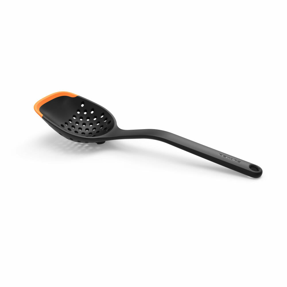 Fiskars Functional Form Schaumlöffel mit Silikonkante, Sieblöffel, Schaumkelle, Abseihlöffel, 1027302